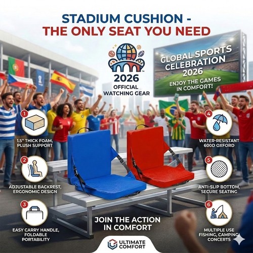 Foldable stadium seat cushion - stadium,
